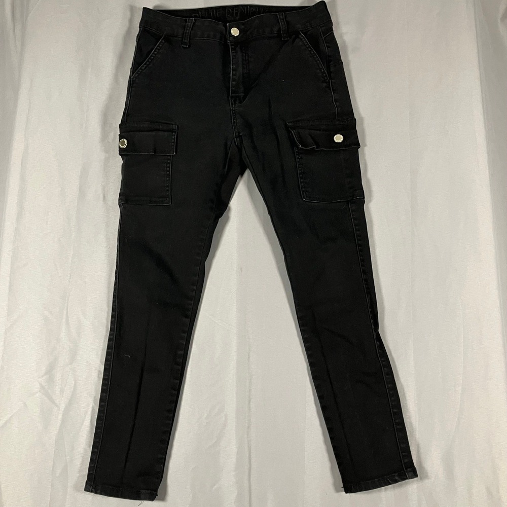 Blue Republic Women Black Cargo Pants Skinny Fit Size 7